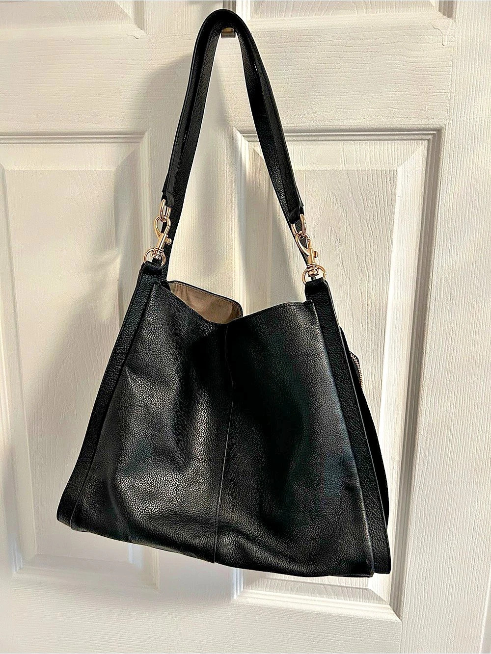 Vince Camuto Black Leather Shoulder Bag